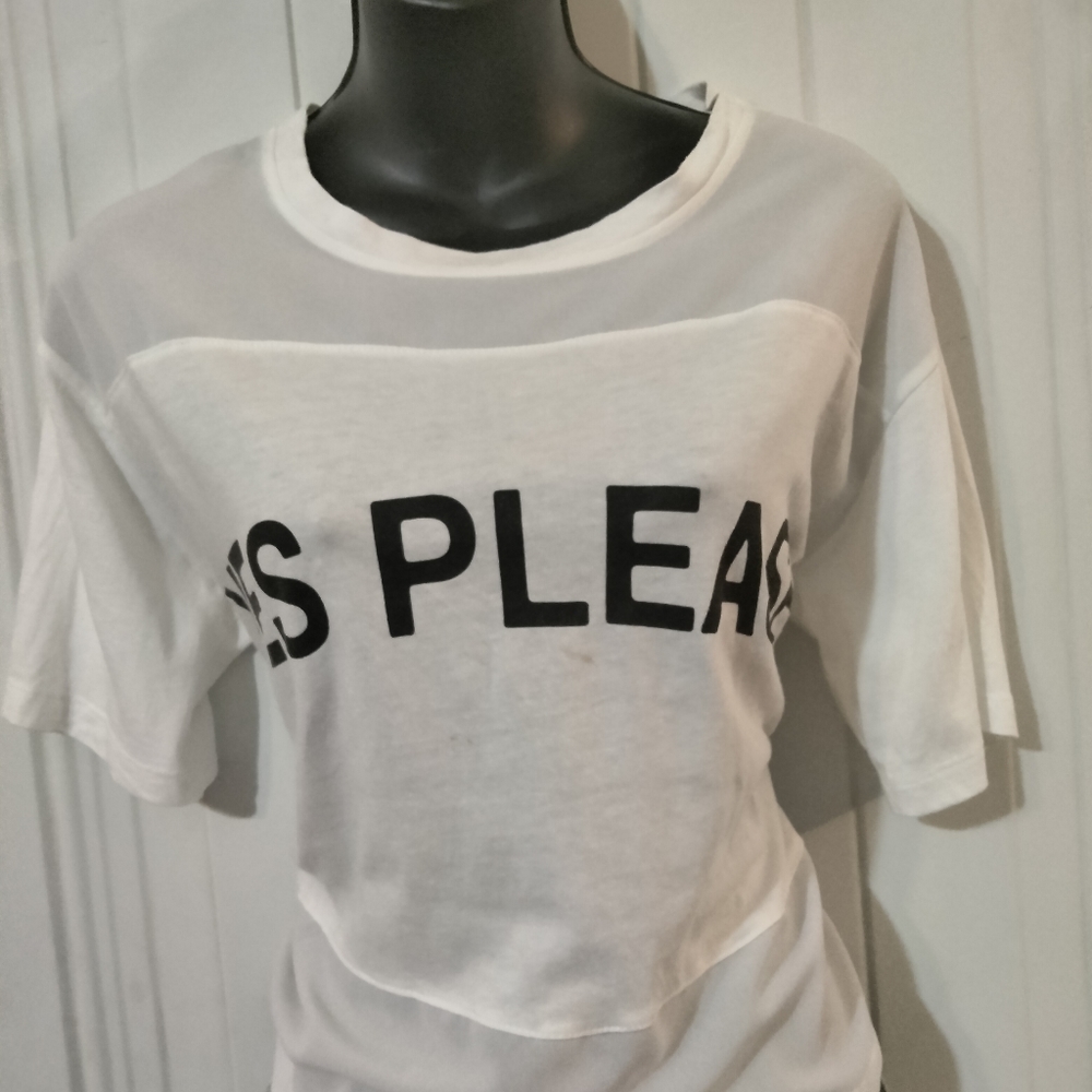 Forever 21 YES PLEASE cropper T-shirt